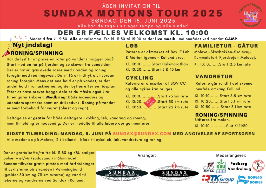 Invitation til Sundax motionsdag 15.juni 2025